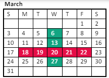 District School Academic Calendar for Desert Palms Elementary School for March 2024