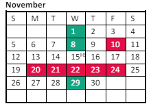 District School Academic Calendar for Desert Palms Elementary School for November 2023