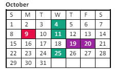District School Academic Calendar for Desert Palms Elementary School for October 2023