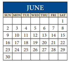 District School Academic Calendar for Pflugerville High School for June 2024