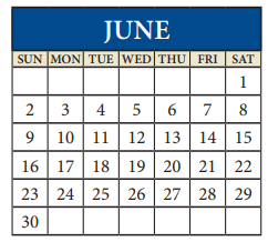 District School Academic Calendar for Travis Co J J A E P for June 2024
