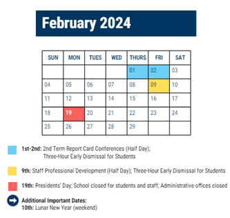 District School Academic Calendar for Parkway Northwest for February 2024