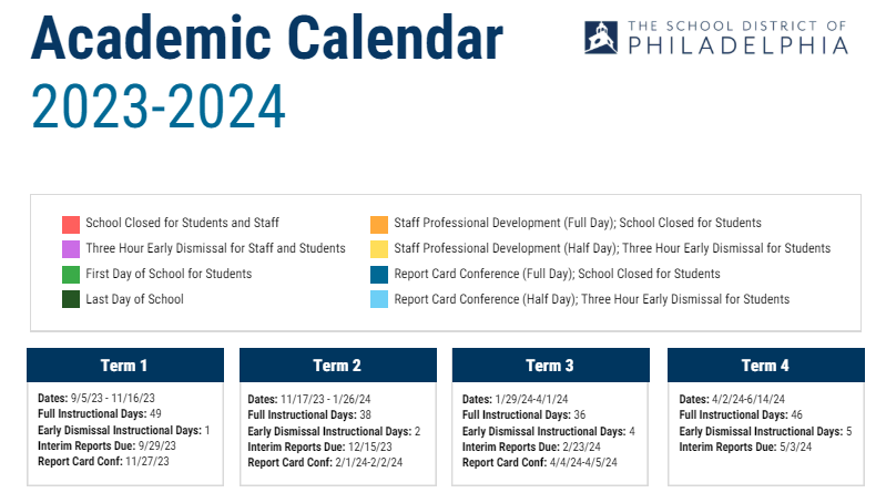 District School Academic Calendar Key for Stearne Allen M Sch