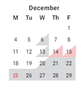 District School Academic Calendar for Phoenix Prep Academy for December 2023