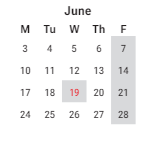 District School Academic Calendar for Phoenix Prep Academy for June 2024