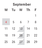 District School Academic Calendar for Phoenix Prep Academy for September 2023