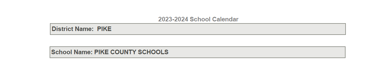 District School Academic Calendar for Feds Creek Elementary School