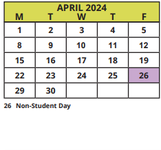 District School Academic Calendar for Lakeview Fundamental Elementary for April 2024