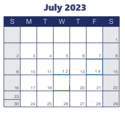 District School Academic Calendar for Frick Intl Studies Academy for July 2023