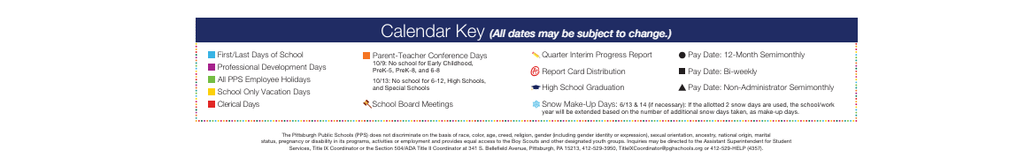 District School Academic Calendar Key for Frick Intl Studies Academy