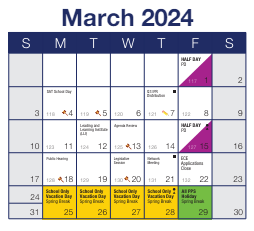 District School Academic Calendar for South Brook Middle School for March 2024