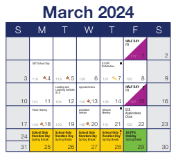 District School Academic Calendar for Frick Intl Studies Academy for March 2024