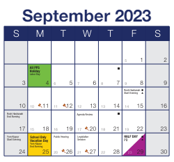 District School Academic Calendar for Frick Intl Studies Academy for September 2023