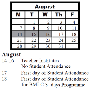District School Academic Calendar for Grand Prairie Elementary for August 2023