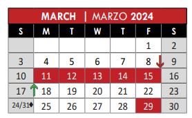 District School Academic Calendar for Plano Sr High School for March 2024