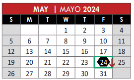 District School Academic Calendar for David Mccall Elementary for May 2024