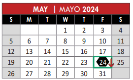 District School Academic Calendar for Dr Holifield Sci Lrn Ctr for May 2024