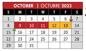 District School Academic Calendar for Boggess Elementary School for October 2023