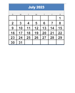 District School Academic Calendar for Riverside Intermediate for July 2023