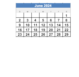 District School Academic Calendar for Riverside Intermediate for June 2024