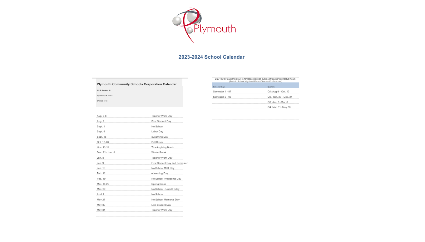 District School Academic Calendar Key for Riverside Intermediate