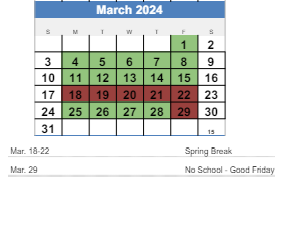 District School Academic Calendar for Riverside Intermediate for March 2024