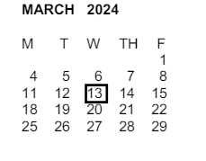 District School Academic Calendar for Lopez Elementary for March 2024