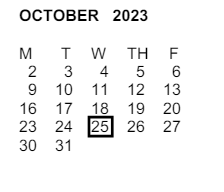 District School Academic Calendar for Lorbeer Middle for October 2023
