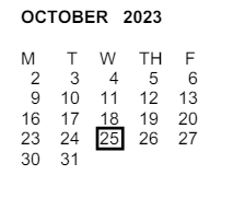 District School Academic Calendar for Arroyo Elementary for October 2023