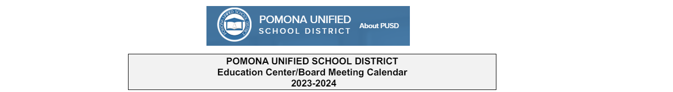 District School Academic Calendar for Pomona Senior High