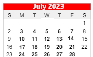 District School Academic Calendar for Paul Saylor Elementary School for July 2023