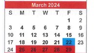 District School Academic Calendar for Paul Saylor Elementary School for March 2024