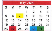 District School Academic Calendar for Paul Saylor Elementary School for May 2024