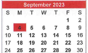 District School Academic Calendar for Paul Saylor Elementary School for September 2023