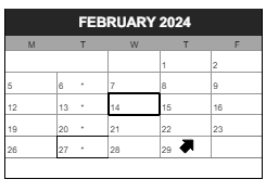 District School Academic Calendar for Jefferson High School for February 2024