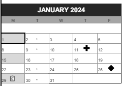District School Academic Calendar for Jefferson High School for January 2024