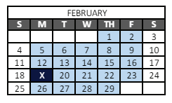 District School Academic Calendar for Peak Alternative Program for February 2024