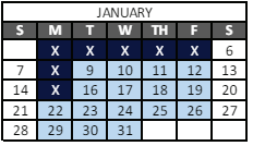 District School Academic Calendar for Barton Prekindergarten for January 2024