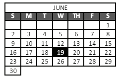 District School Academic Calendar for Lab Elementary School For Creative Learning for June 2024