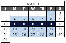 District School Academic Calendar for Peak Alternative Program for March 2024