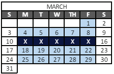 District School Academic Calendar for Lesher Junior High School for March 2024