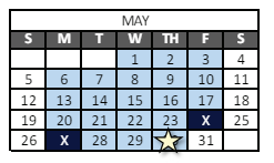 District School Academic Calendar for Peak Alternative Program for May 2024