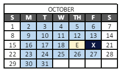 District School Academic Calendar for Wellington Junior High School for October 2023