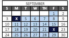 District School Academic Calendar for Barton Prekindergarten for September 2023