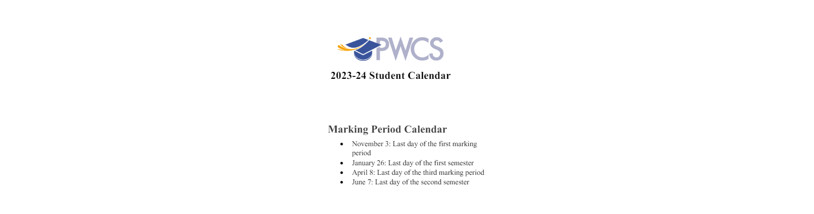 District School Academic Calendar Key for Leesylvania Elementary