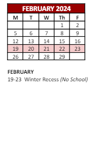 District School Academic Calendar for William B. Cooley/health And Science TECH. Academy for February 2024