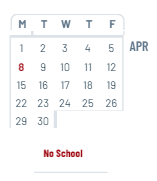 District School Academic Calendar for Sylvan Hills Elementary School for April 2024