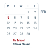 District School Academic Calendar for Sylvan Hills Elementary School for February 2024