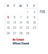 District School Academic Calendar for Pine Forest Elementary School for February 2024