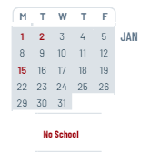 District School Academic Calendar for Sylvan Hills Elementary School for January 2024